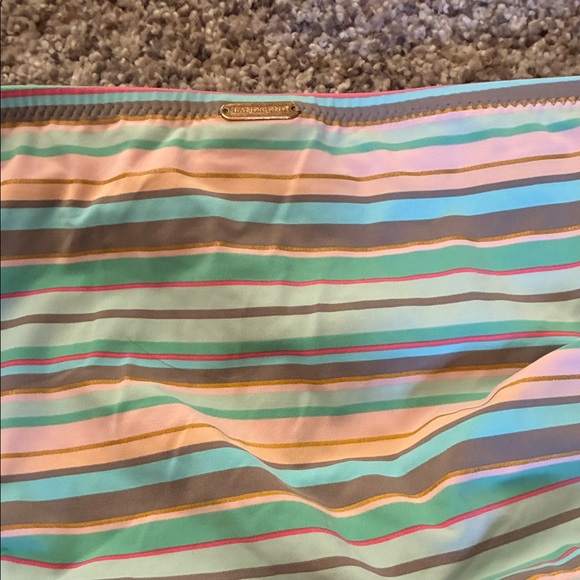 Lands' End Aqua and Striped Bikini Set - Picture 4 of 7